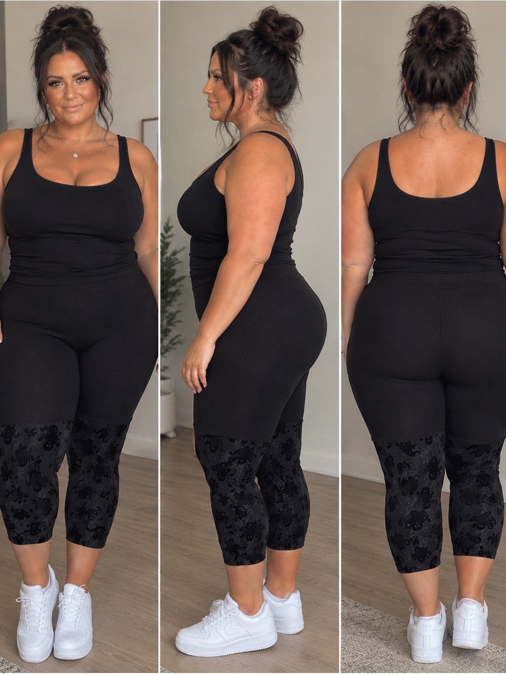 Torrid Gothic Flocked Leggings Black Cropped Halloween Ghosts Plus Size 5X
